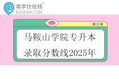 马鞍山学院专升本录取分数线2025年