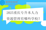 2025重庆专升本人力资源管理有哪些学校？