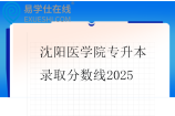 沈阳医学院专升本录取分数线2025