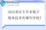 2025重庆专升本数字媒体技术有哪些学校？