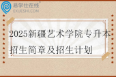 2025新疆艺术学院专升本招生简章及招生计划