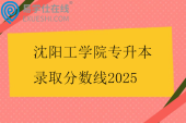 沈阳工学院专升本录取分数线2025