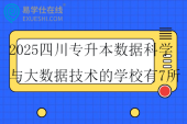 2025四川专升本数据科学与大数据技术的学校有7所