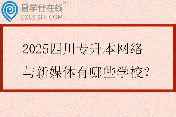 2025四川专升本网络与新媒体有哪些学校？