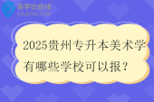 2025贵州专升本美术学有哪些学校可以报？
