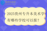 2025贵州专升本美术学有哪些学校可以报？