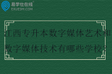 2025江西专升本数字媒体艺术和数字媒体技术有哪些学校？