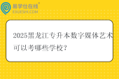 2025黑龙江专升本数字媒体艺术可以考哪些学校？