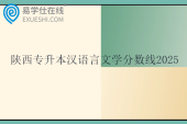 陕西专升本汉语言文学分数线2025