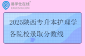 2025陕西专升本护理学各院校录取分数线