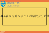 2025陕西专升本软件工程学校及分数线