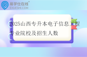 2025山西专升本电子信息工程专业院校及招生人数