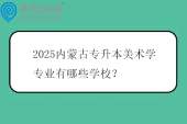 2025内蒙古专升本美术学专业有哪些学校？