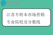 2025江苏专转本市场营销专业院校及分数线