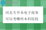 河北专升本电子商务可以考哪些本科院校2025