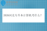 2026河北专升本计算机考什么？