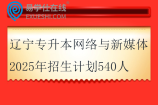 辽宁专升本网络与新媒体2025年招生计划540人