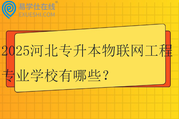 2025河北专升本物联网工程专业学校有哪些？