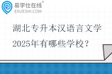 湖北专升本汉语言文学2025年有哪些学校？