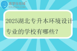 2025湖北专升本环境设计专业的学校有哪些？