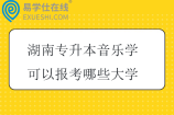 湖南专升本音乐学可以报考哪些大学2025