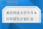 重庆科技大学专升本历年招生计划汇总