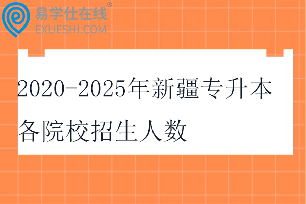 2020-2025年新疆专升本各院校招生人数