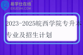 2023-2025皖西学院专升本专业及招生计划