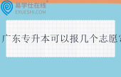广东专升本可以报几个志愿？