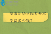 安徽新华学院专升本学费多少钱？