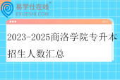 2023-2025商洛学院专升本招生人数汇总