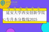 延安大学西安创新学院专升本分数线2025