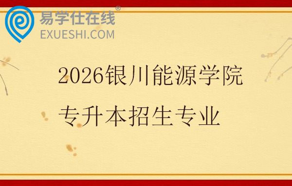 2026银川能源学院专升本招生专业