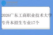 2026广东工商职业技术大学专升本招生专业17个