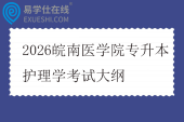 2026皖南医学院专升本护理学考试大纲