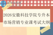 2026安徽科技学院专升本市场营销专业课考试大纲