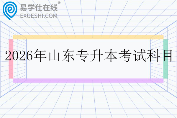 2026年山东专升本考试科目