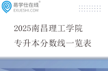 2025南昌理工学院专升本分数线一览表