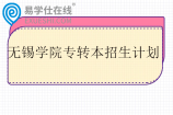 无锡学院专转本招生计划2026年