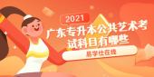2021年广东专升本公共艺术考试科目有哪些