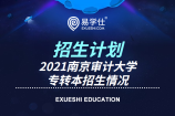 南京审计大学2021年专转本招生计划出了吗？