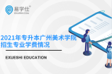 2021年专升本广州美术学院招生专业的学费都是多少？