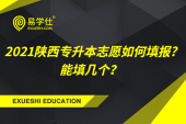 2021陕西专升本志愿填报规则！