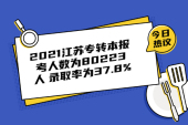 2021江苏专转本报考人数为80223人 录取率为37.8%