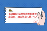 2021琼台师范学院专升本专业公布，招生计划人数770人