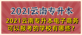 2021云南专升本电子商务可以报考的学校有哪些？