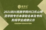 2021四川民族学院对口乐山师范学院专升本录取名单及专科阶段学业成绩公示