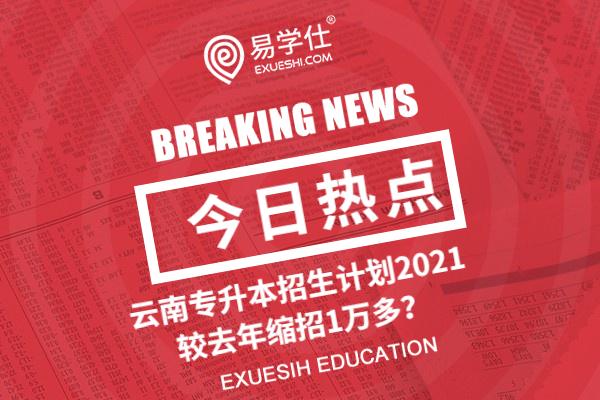 云南专升本招生计划2021