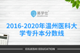 2016-2020年温州医科大学专升本分数线是多少呢？