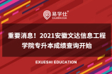重要消息！2021安徽文达信息工程学院专升本成绩查询开始
